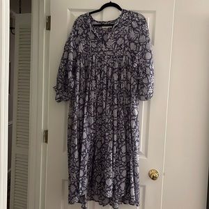 Daughters of India Kyra Midi Dress, Blue Iris